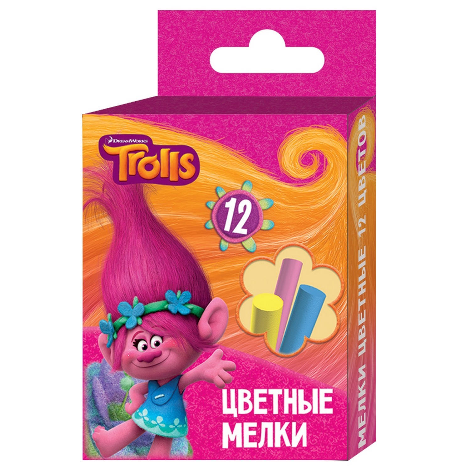 Восковые мелки Trolls 12 шт. - фото 1