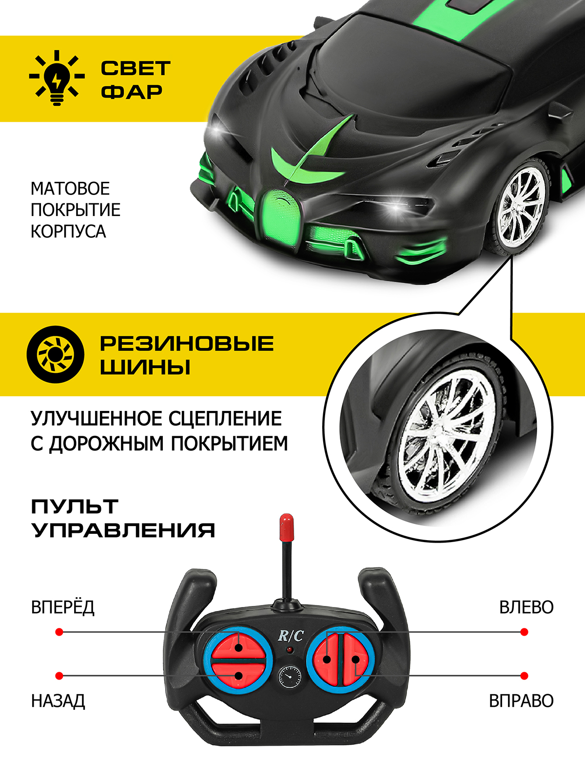 Автомобиль РУ AUTODRIVE Гоночный 1:18 - фото 2