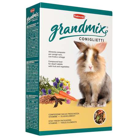 Корм для кроликов PADOVAN Grandmix комплексный основной 0.85кг