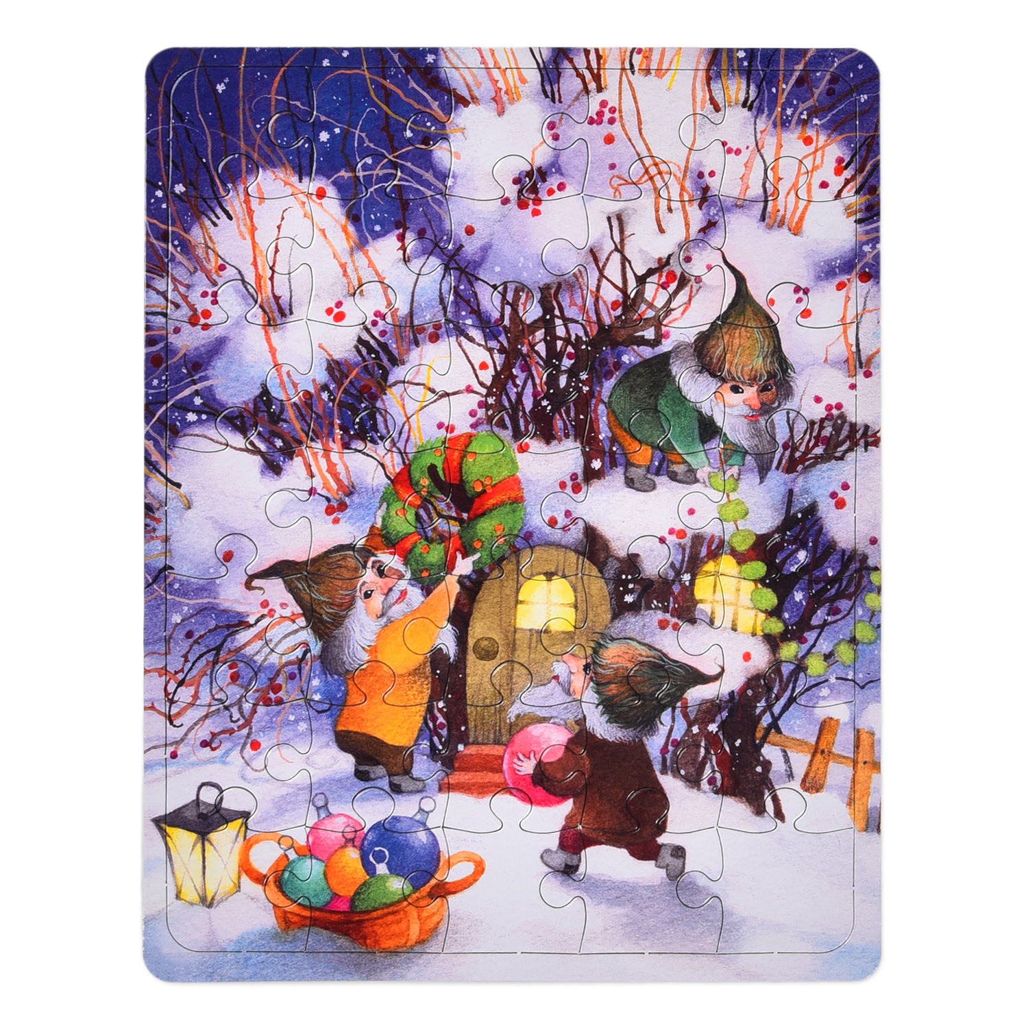 Книга Лабиринт Новогодний сундучок Новогодние пазлы 5*35 - фото 4