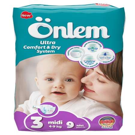 Подгузники Onlem Ultra Comfort 3 9 шт.
