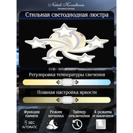 Светодиодный светильник NATALI KOVALTSEVA люстра 120W белый LED