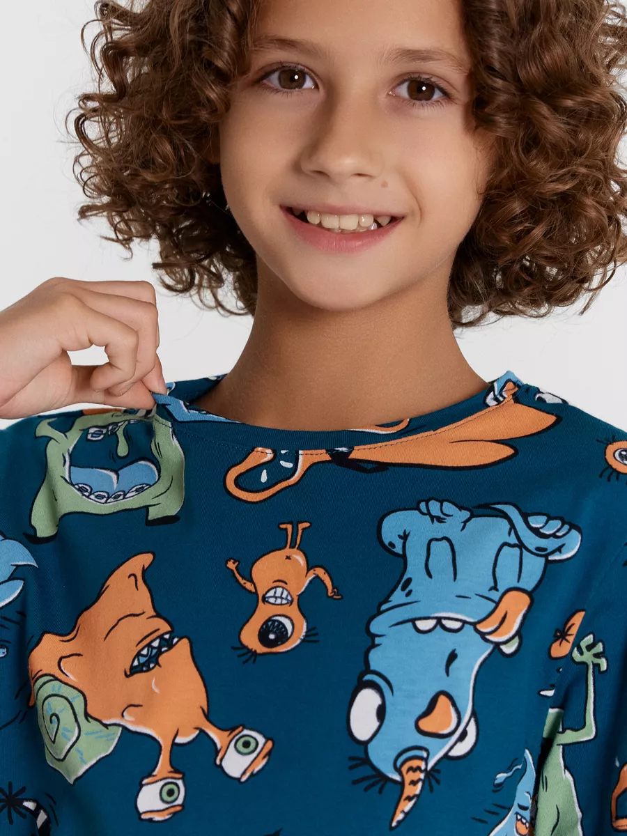 Пижама Mark Formelle (Марк Формэль) 563321-1/монстрики на синей бирюзе - фото 5