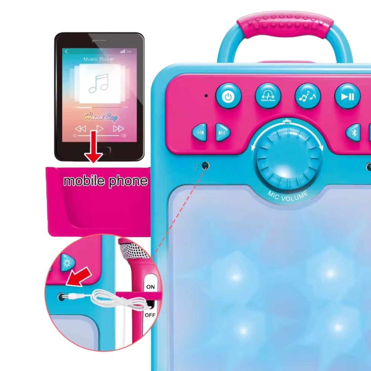 Игрушка музыкальная EVERFLO микрофон - фото 3