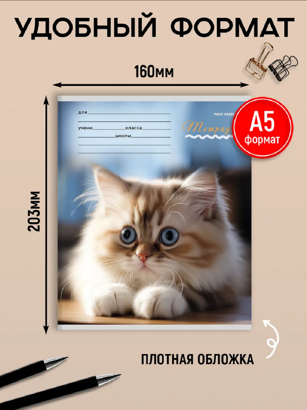 Тетрадь Prof-Press клетка 12 лист. 20 шт. - фото 3