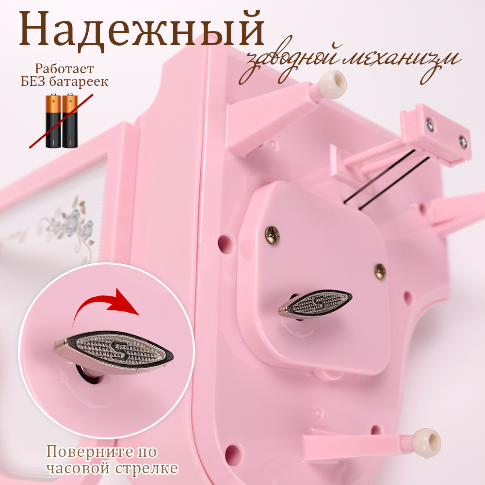 Детская Шкатулка музыкальная TIPTOPOLIS Рояль розовый - фото 3