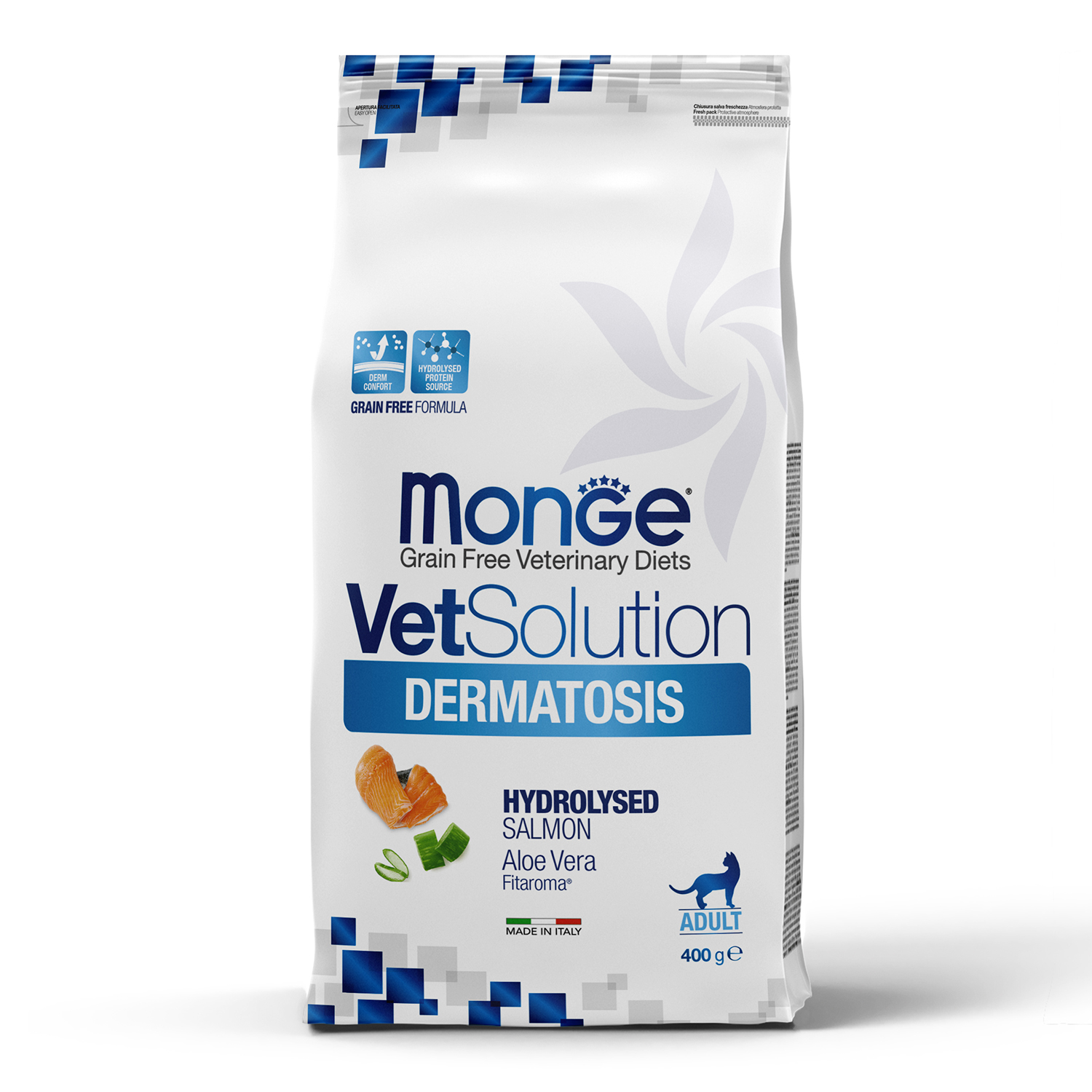 Корм для кошек диетический MONGE VetSolution CatDermatosis Дерматозис при заболеваниях кожи 400г - фото 1