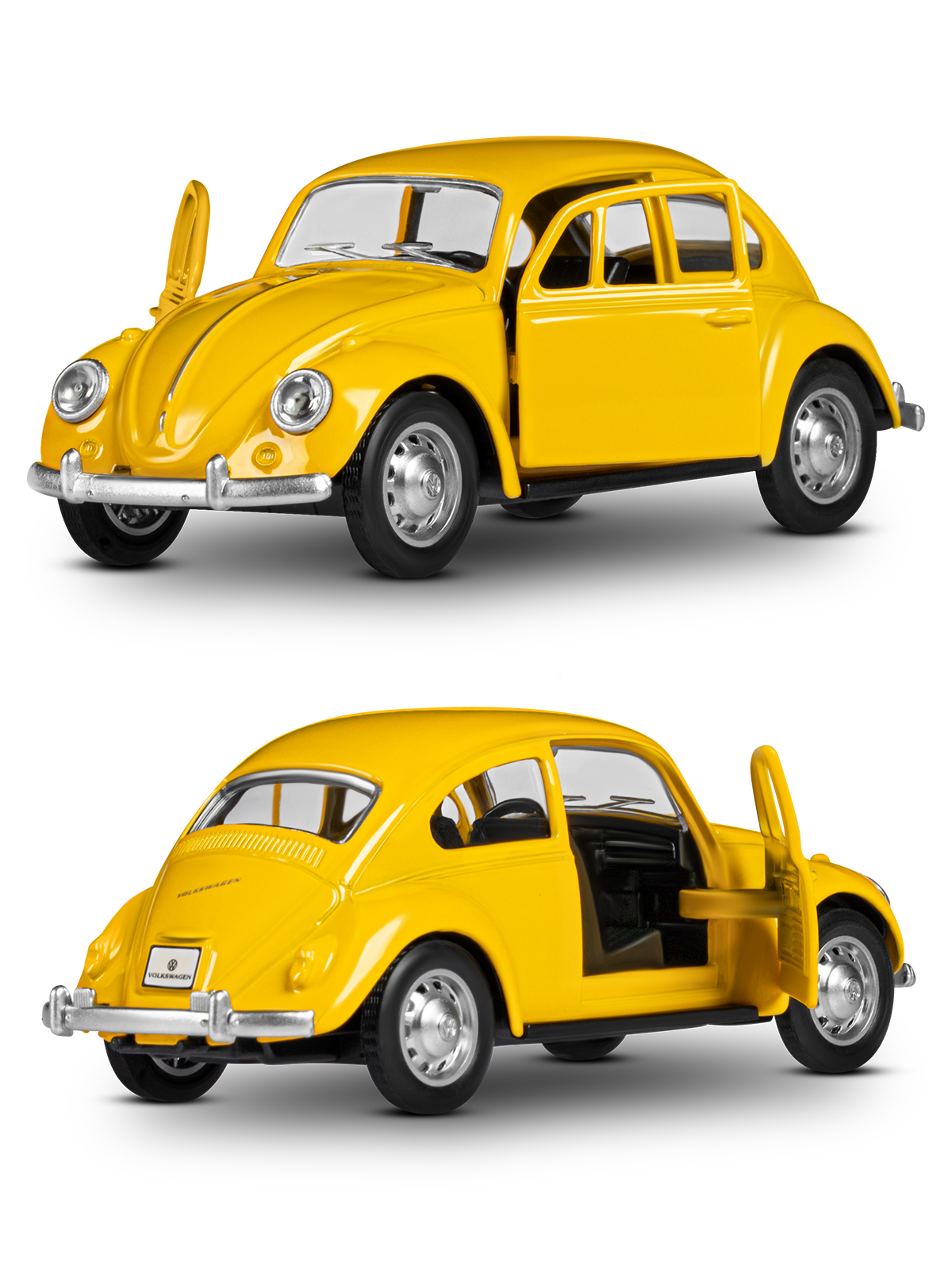Автомобиль АВТОпанорама Volkswagen Classical Beetle 1967 1:36 JB1251636 - фото 9