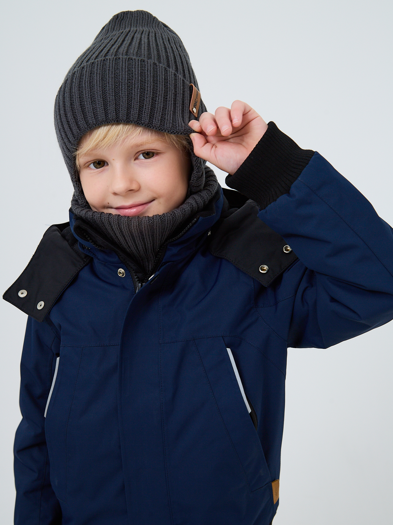 Шапка и снуд NYCkids NYC-H-56-zaviazki-DgreyB - фото 11