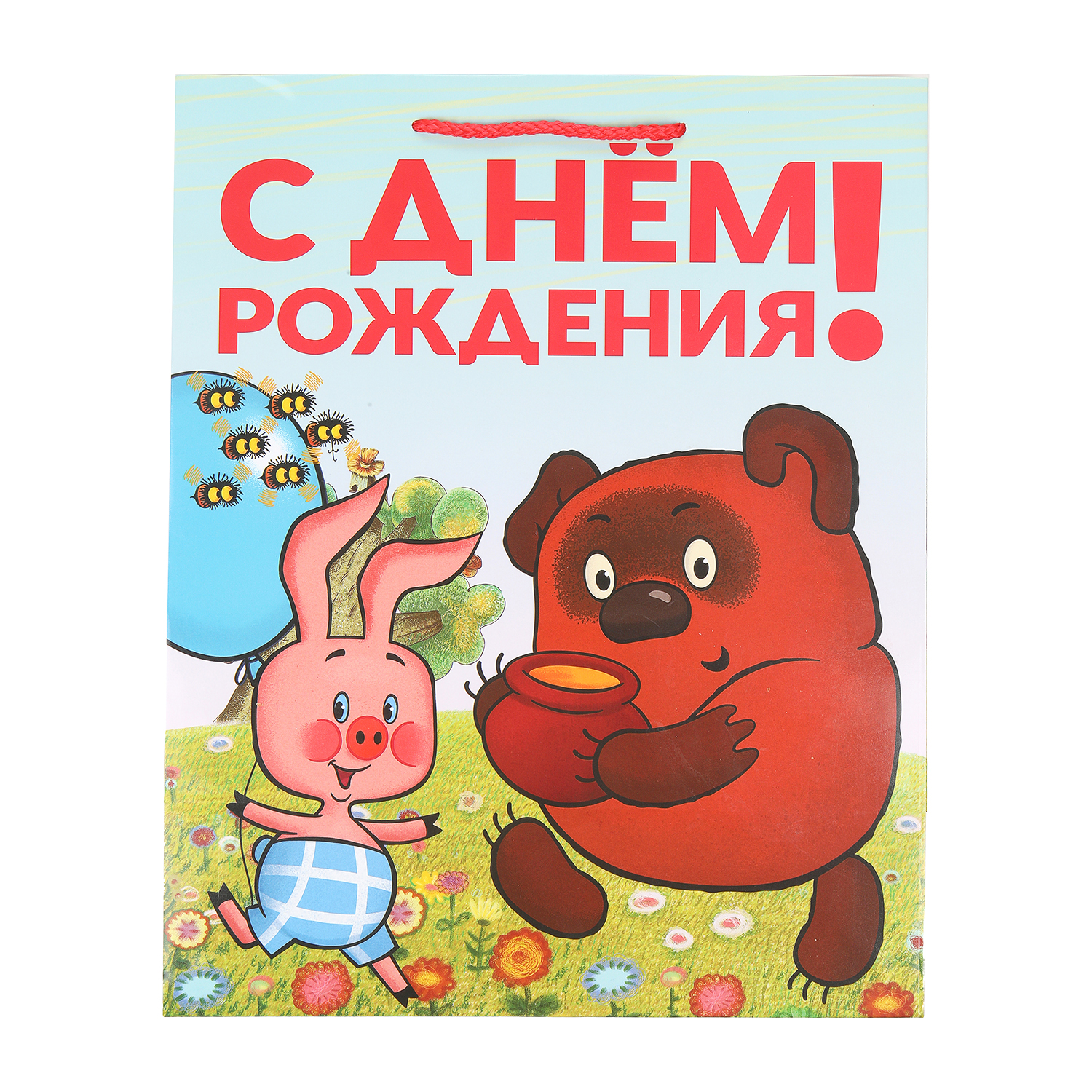 Пакет Чудо Праздник Союзмультфильм Винни Пух Глянцевый 26*32*14см 396251 - фото 6