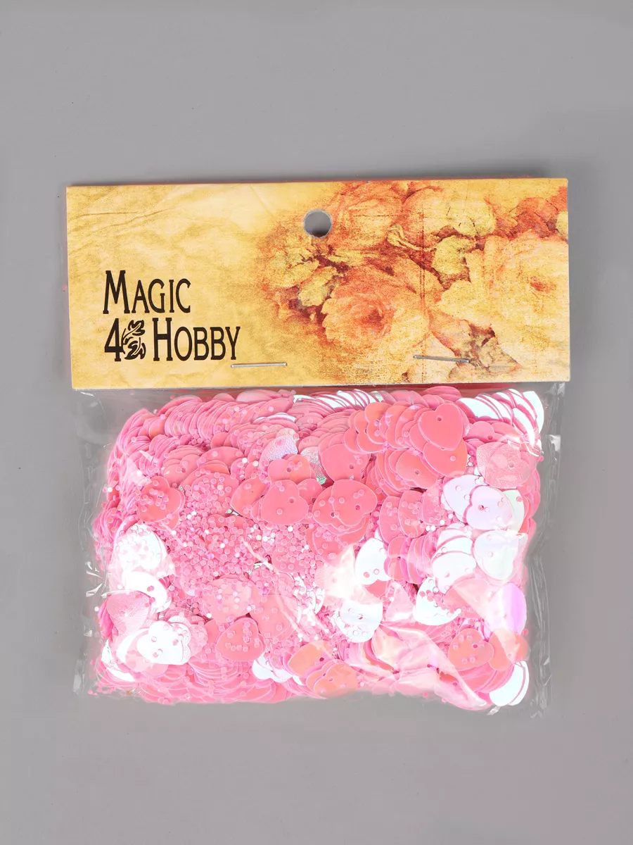 Набор для творчества Magic 4 Hobby шитье пайетки сердечки 50гр - фото 5