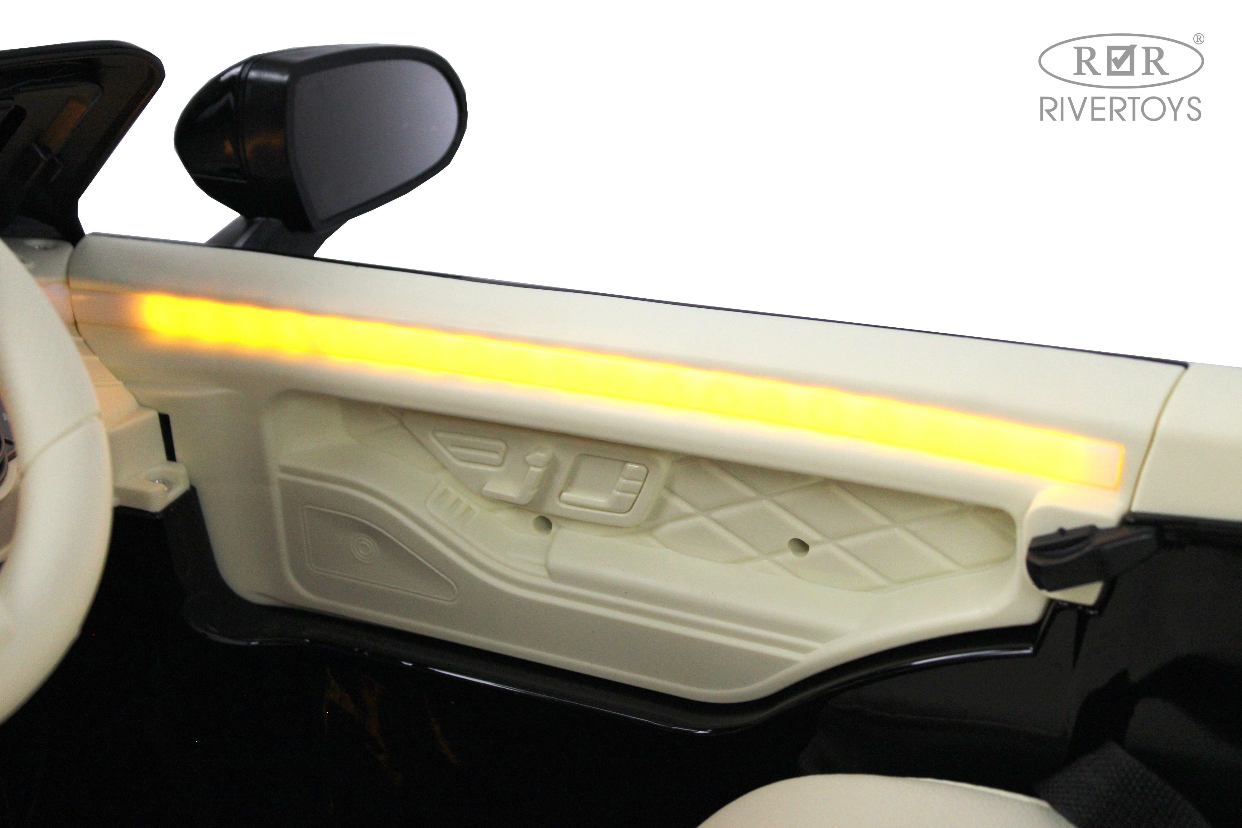Электромобиль RIVERTOYS Mercedes М333БХ-BLACK-GLANEC С пультом ДУ - фото 9