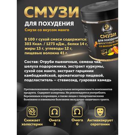 Смузи для похудения манго WowMan коктейль для детокса