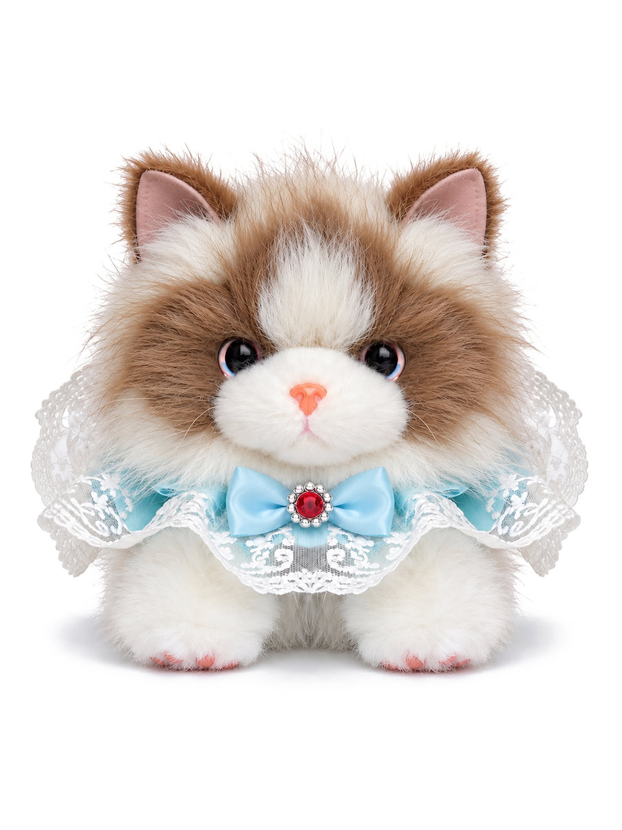 Мягкая игрушка Maxitoys кошечка Бело-Коричневая 43 см - фото 1