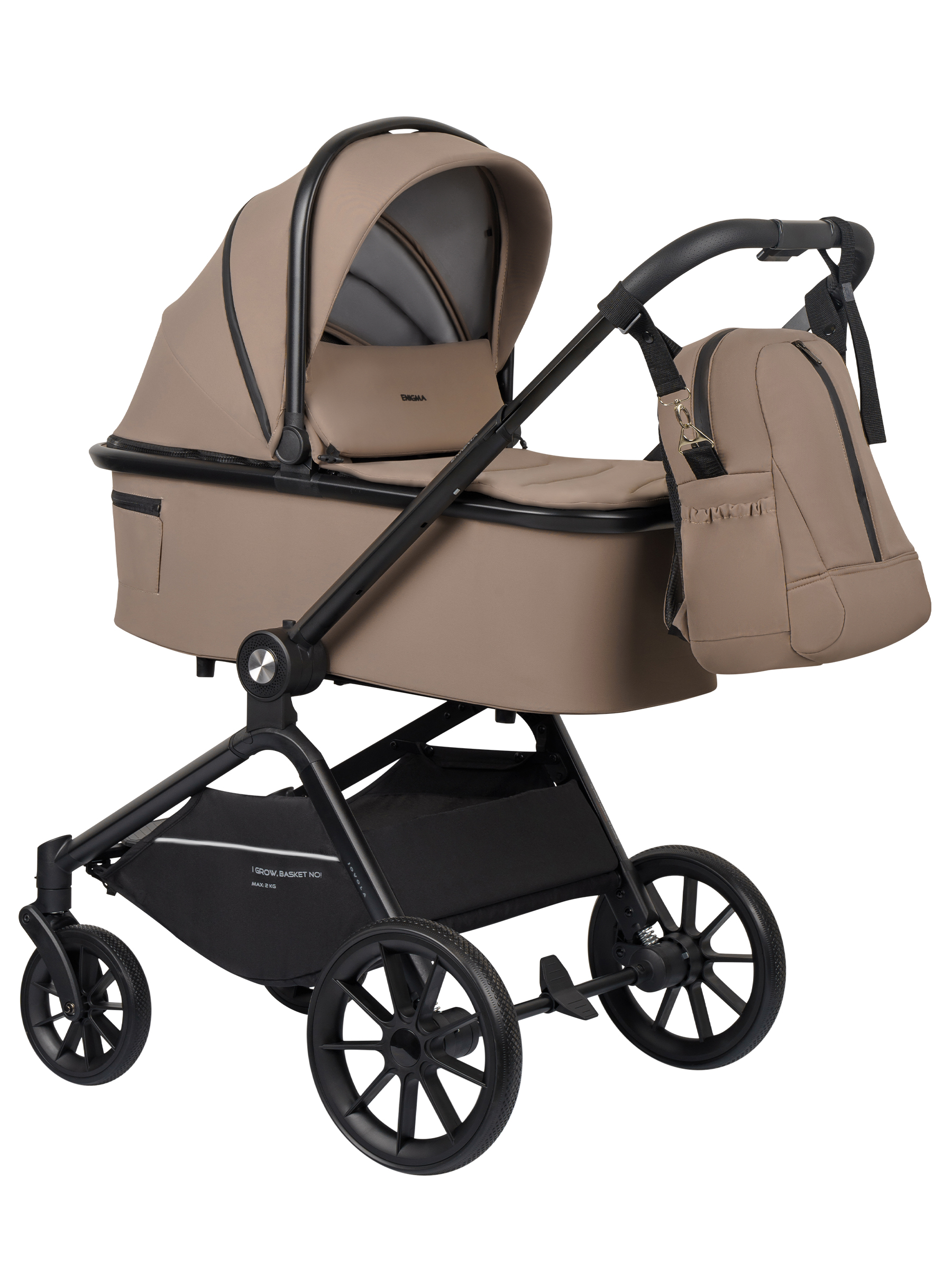 Коляска 2в1 JOVOLA Enigma универсальная коричневый - фото 14