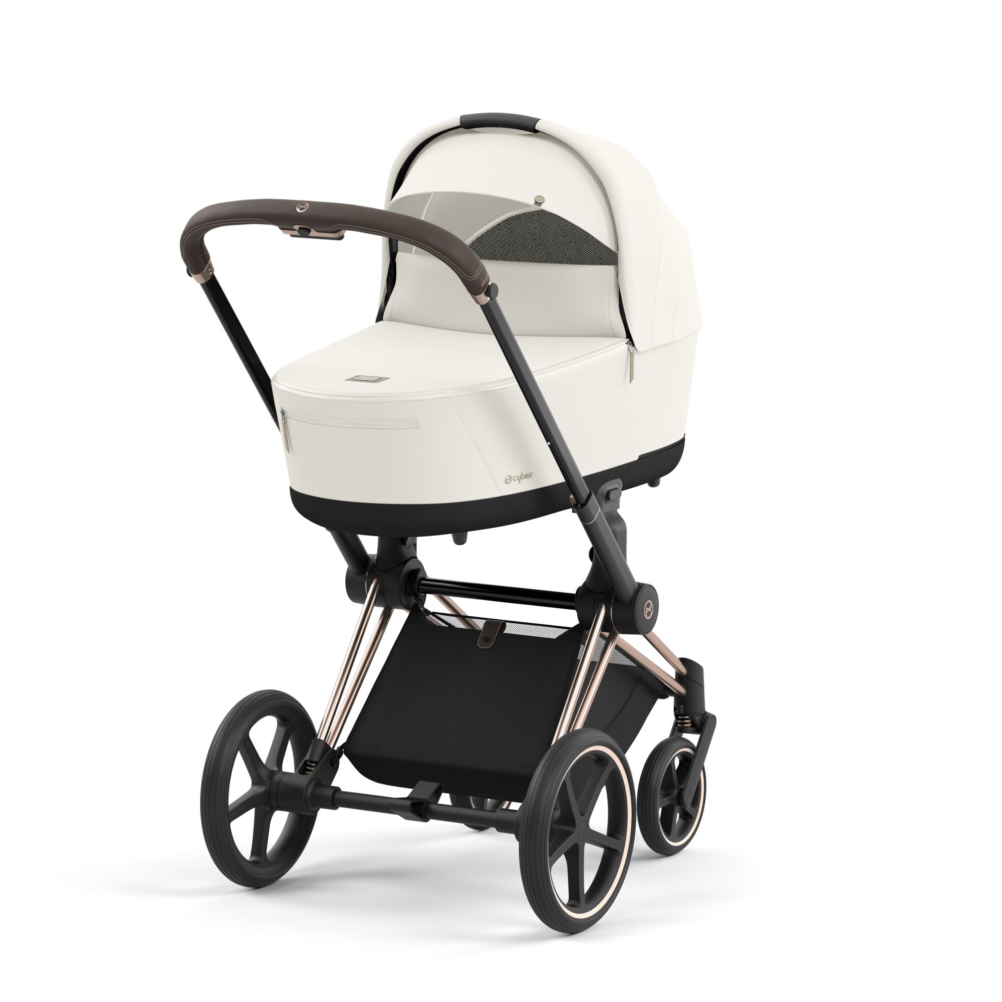 Коляска 2в1 Cybex Priam IV Rosegold белый - фото 4