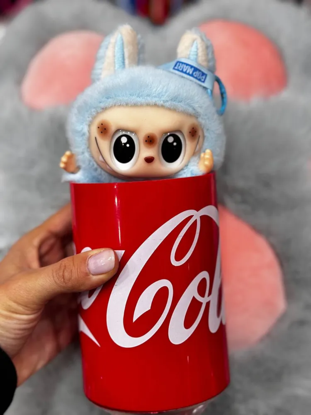 Мягкая игрушка Smart Лабубу Labubu в банке Cola 15 см - фото 21