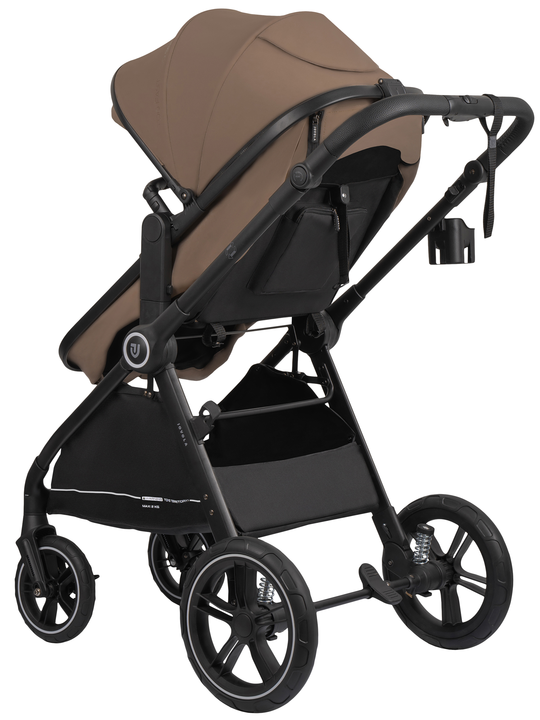 Коляска трансформер JOVOLA Truck, перекидная ручка бежевый - фото 7