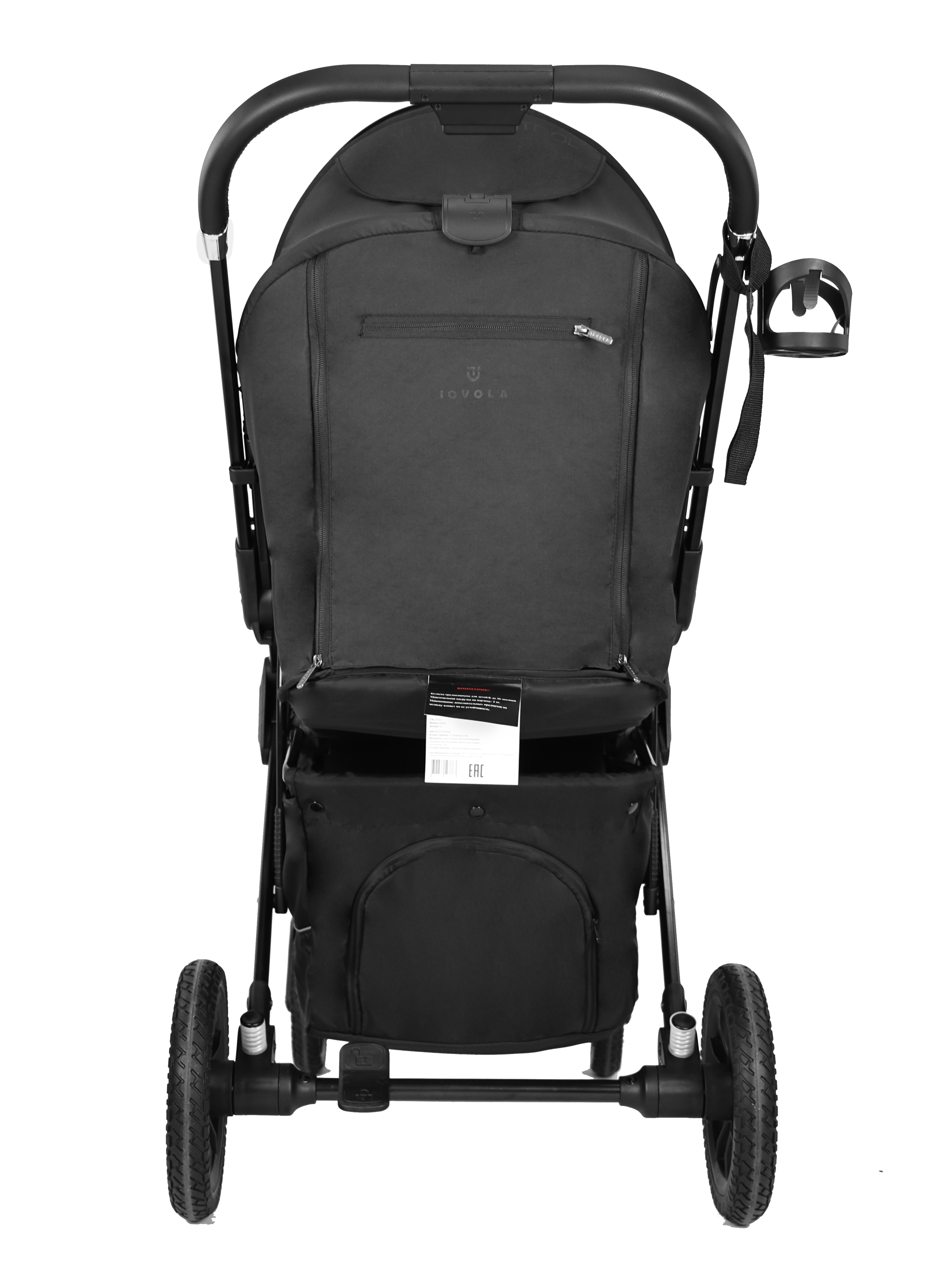 Коляска прогулочная JOVOLA Magma с перекидной ручкой черный - фото 24