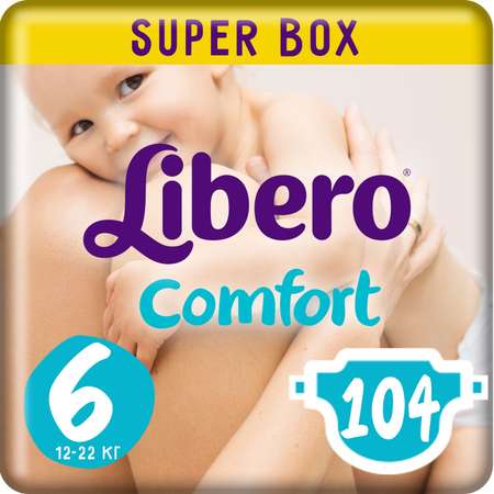 Подгузники Libero Comfort 6 (12-22 кг) 104 шт.