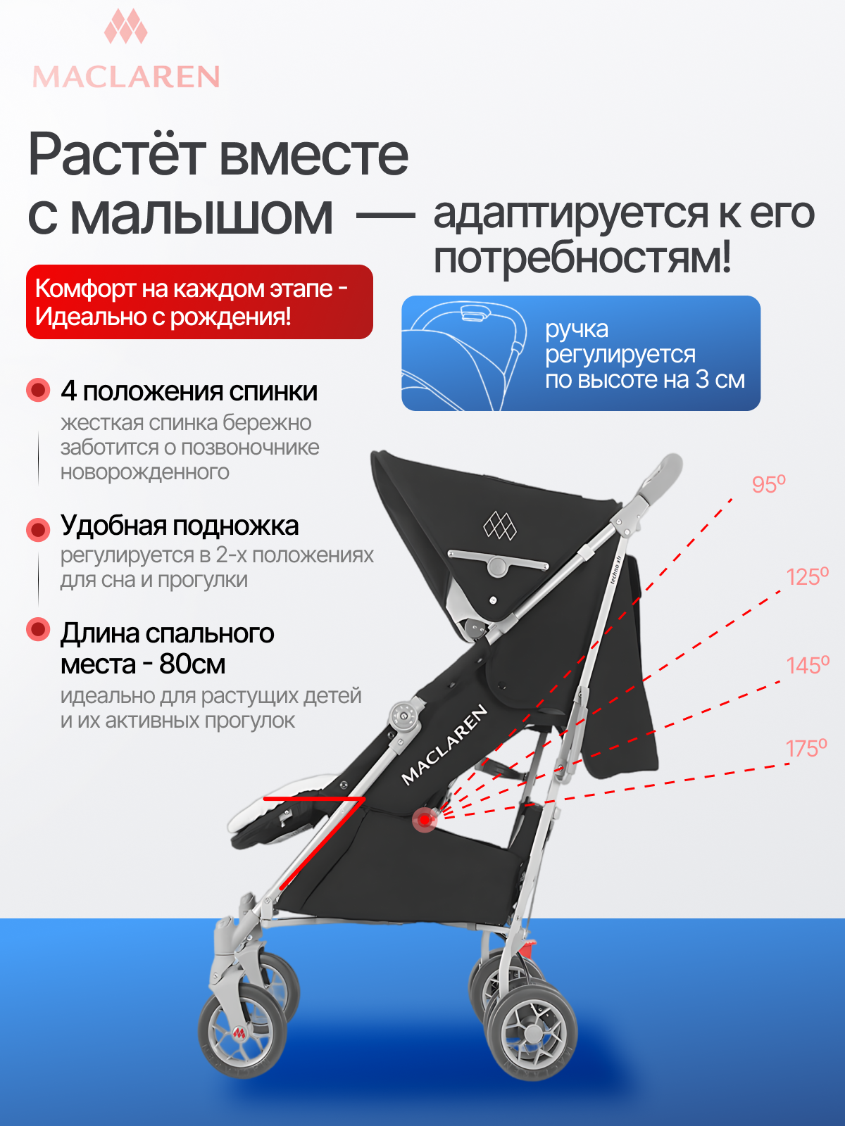 Коляска прогулочная Maclaren Techno XLR - фото 3