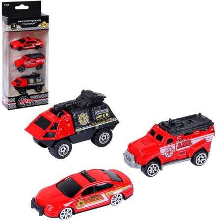 Игровой набор AUTODRIVE Машинки металлические 3шт 1:64