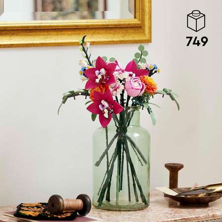 Конструктор LEGO Botanicals Букет розовых цветов блочный