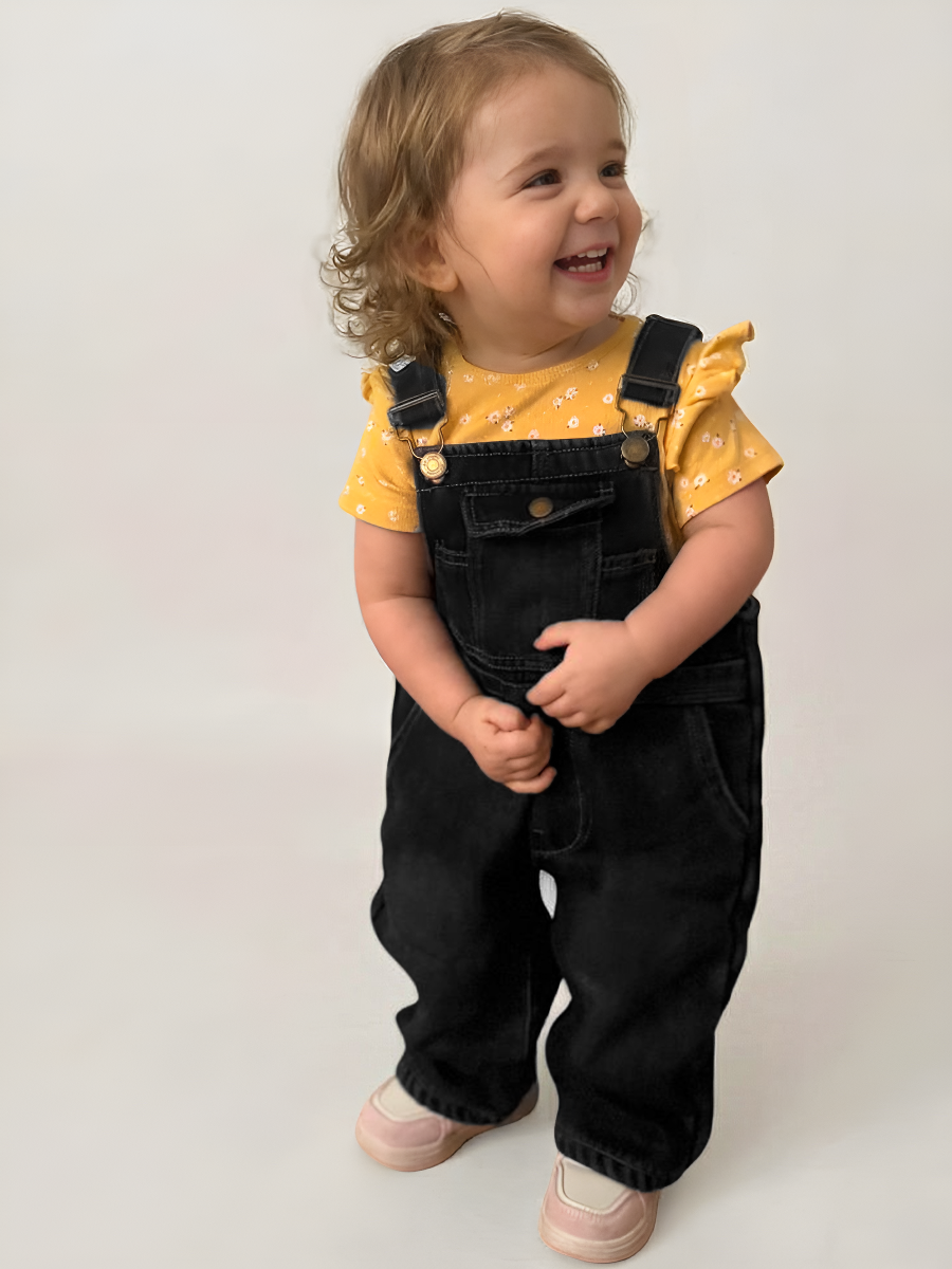 Полукомбинезон iUkoworld Джинсовый полукомбинезон детский утепленный - фото 8