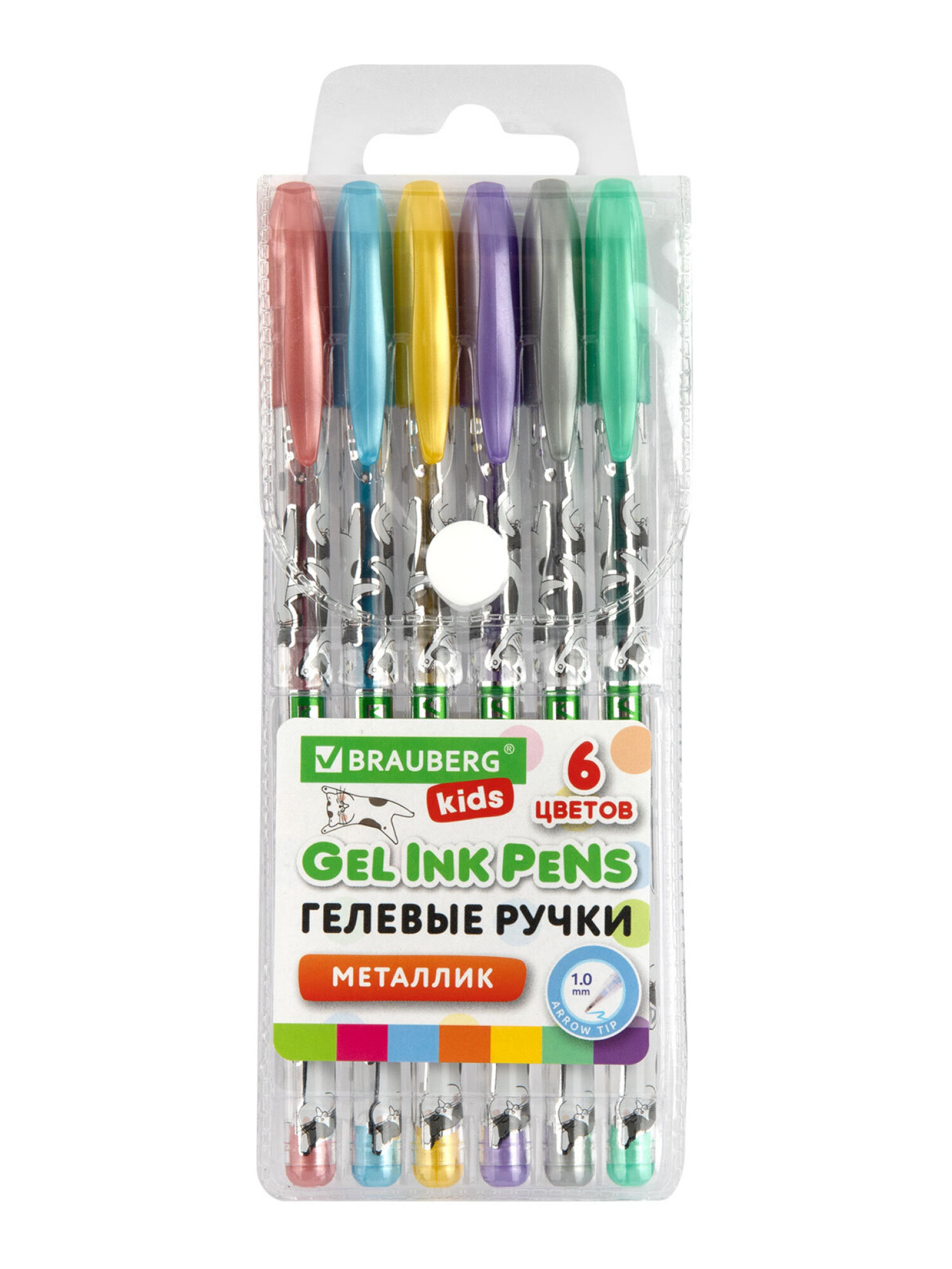 Ручка гелевая Brauberg 6 шт. - фото 8