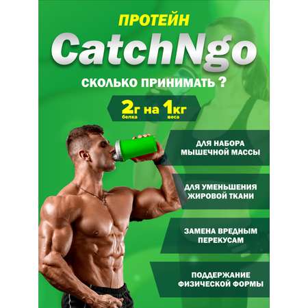 Протеиновый коктейль CatchNgo Whey Protein 950 гр. дикая земляника
