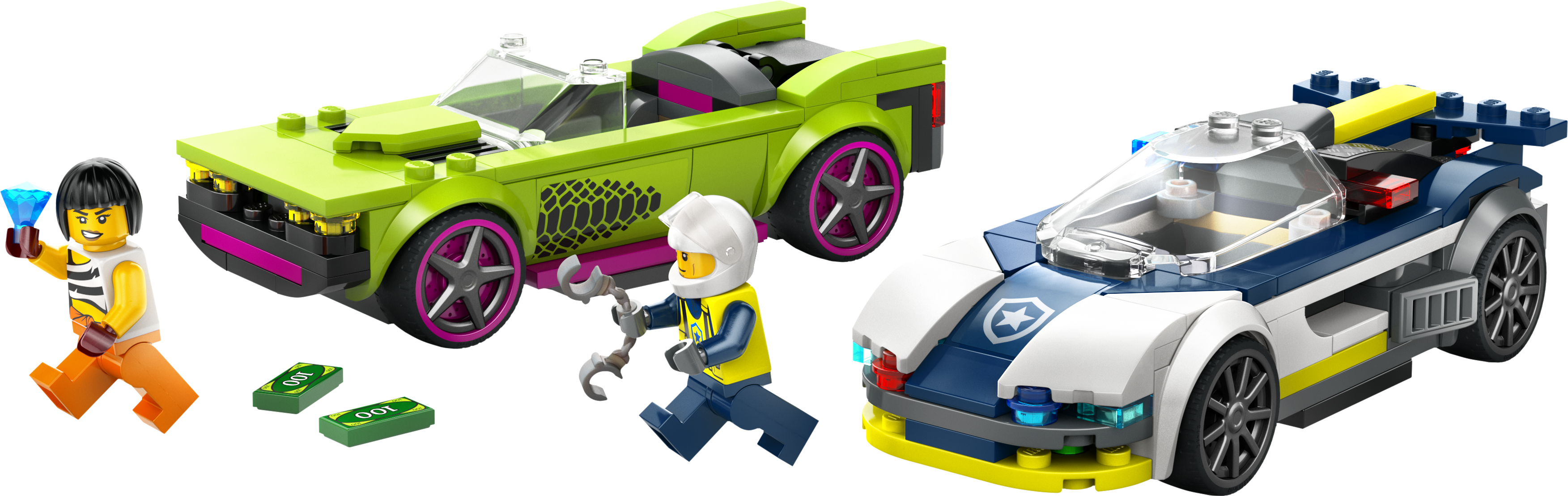 Конструктор LEGO City PoliceCar and MuscleCar Chase блочный - фото 2