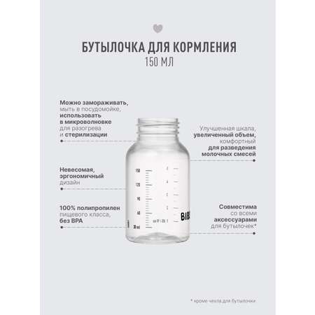 Бутылочка BIBS Classic+ 150 мл 1 шт.