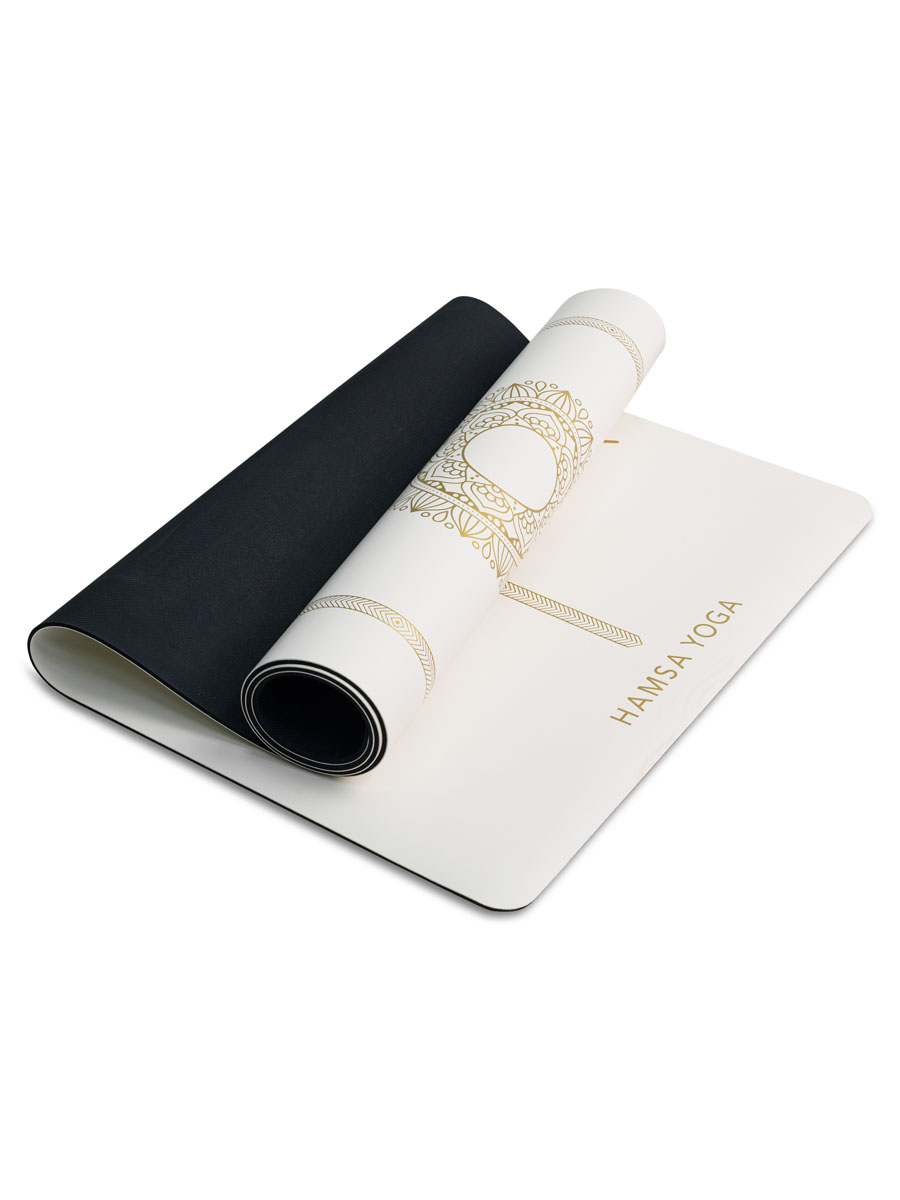Коврик для йоги и фитнеса Hamsa Yoga 183х68х0.6 см белый - фото 1