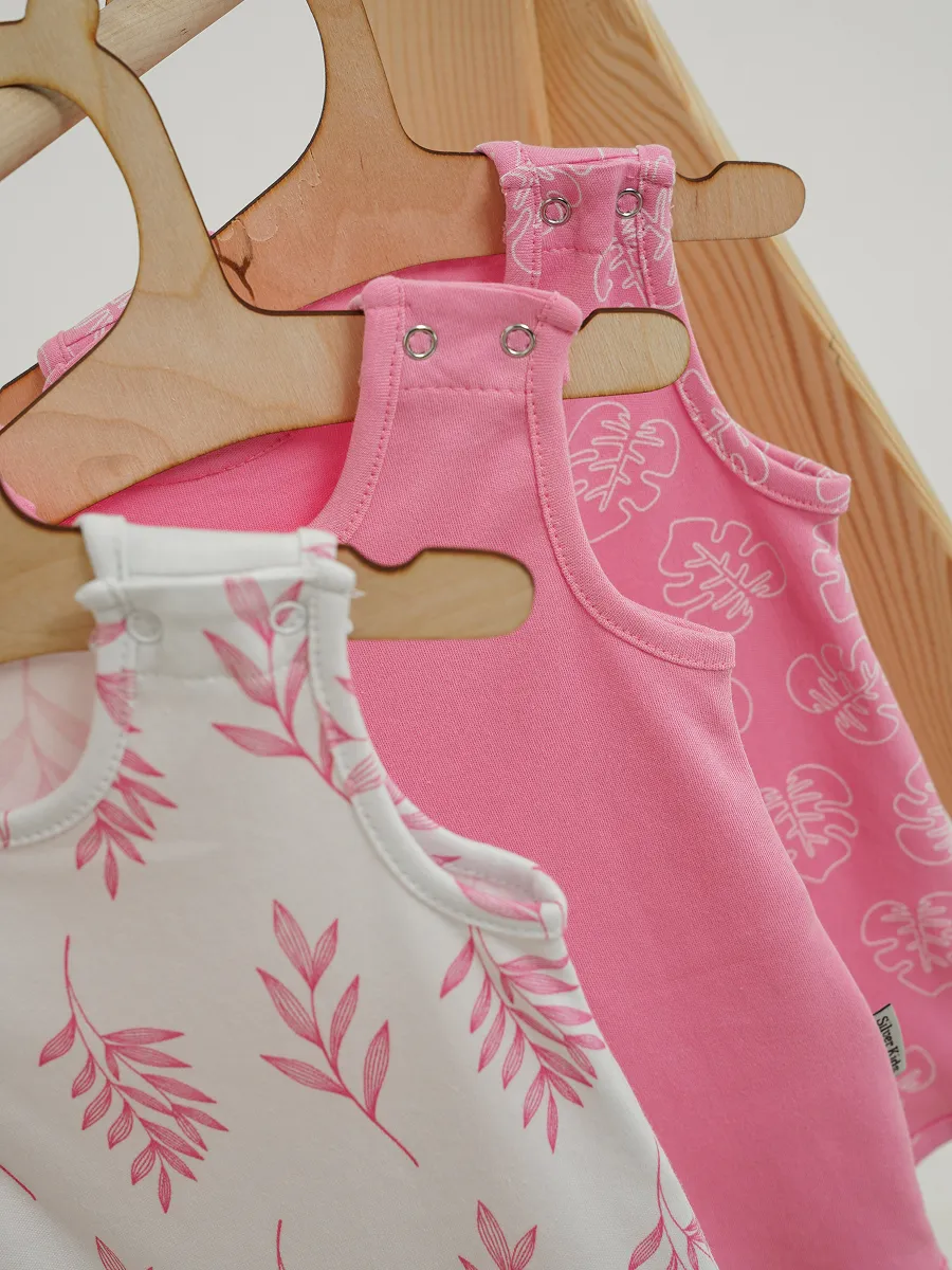 Песочник 3 шт Супер Пупс нбр/3прпе/Джордан/SK22розовыйлисточкиветочки - фото 5