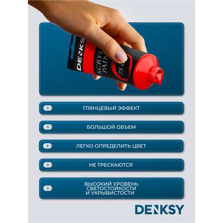 Краски акриловые DENKSY 6 цв.