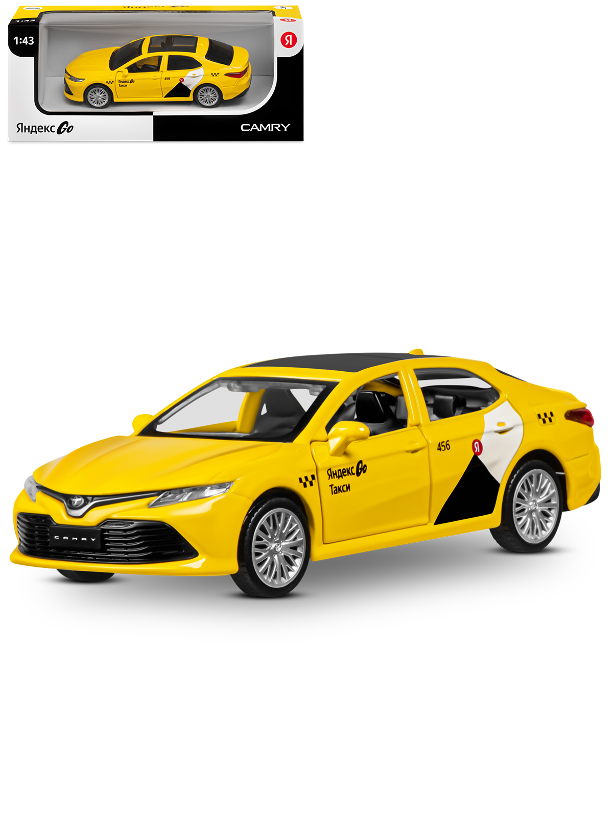 Автомобиль Яндекс GO Toyota Camry Такси 1:43 JB1251485 - фото 9