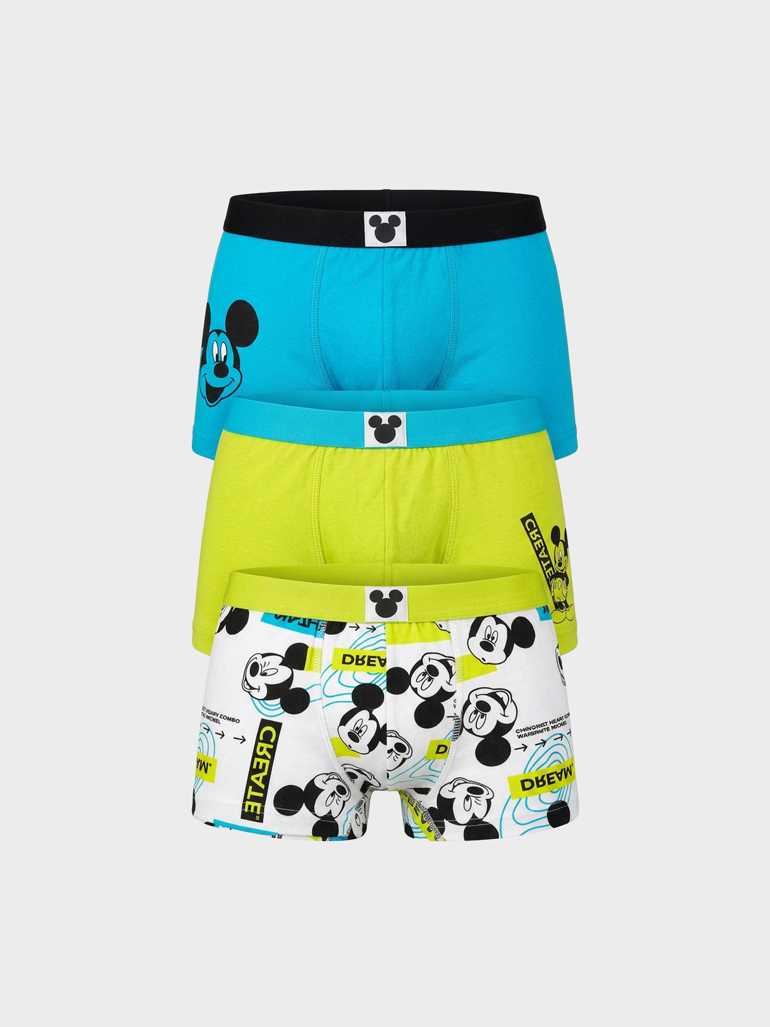 Изображение товара [Трусы-боксеры] PlayToday Микки Маус 3 шт (детские, хлопковый трикотаж, эластичный пояс)