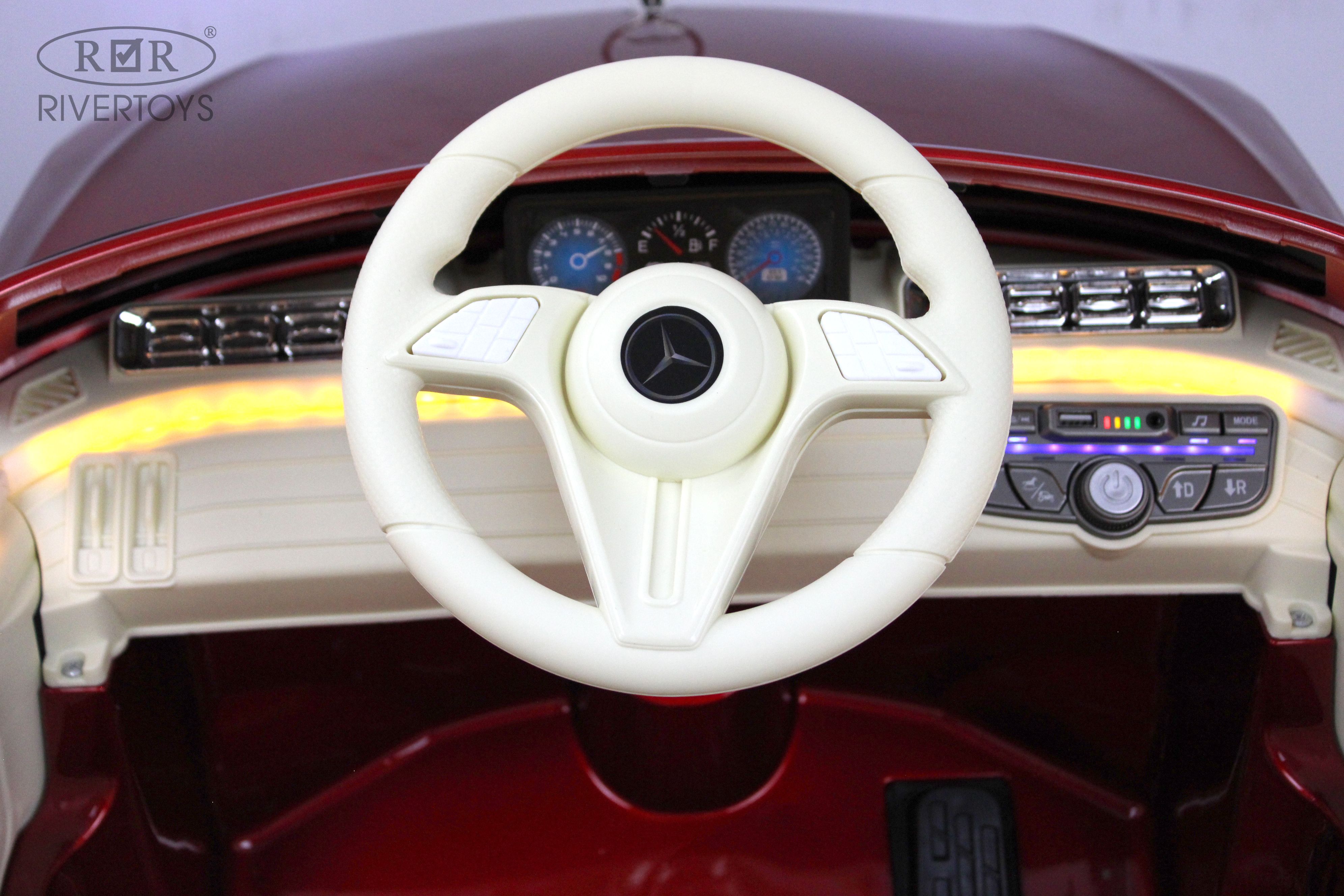 Электромобиль RIVERTOYS Mercedes М333БХ-RED-GLANEC С пультом ДУ - фото 6