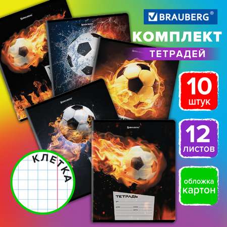 Тетрадь Brauberg клетка 12 лист. 10 шт.