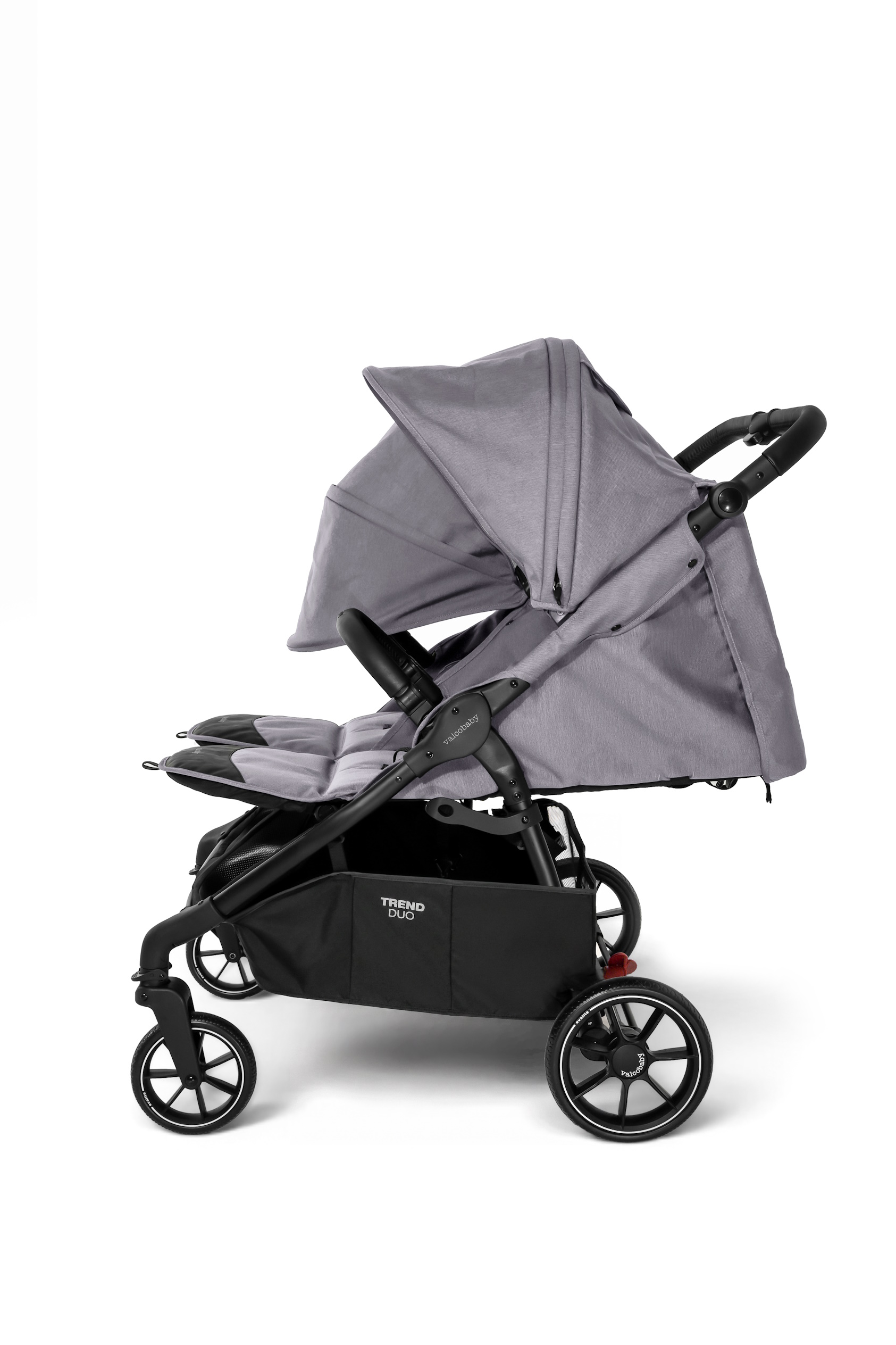Коляска прогулочная для двойни Valco baby Snap Duo серый - фото 8