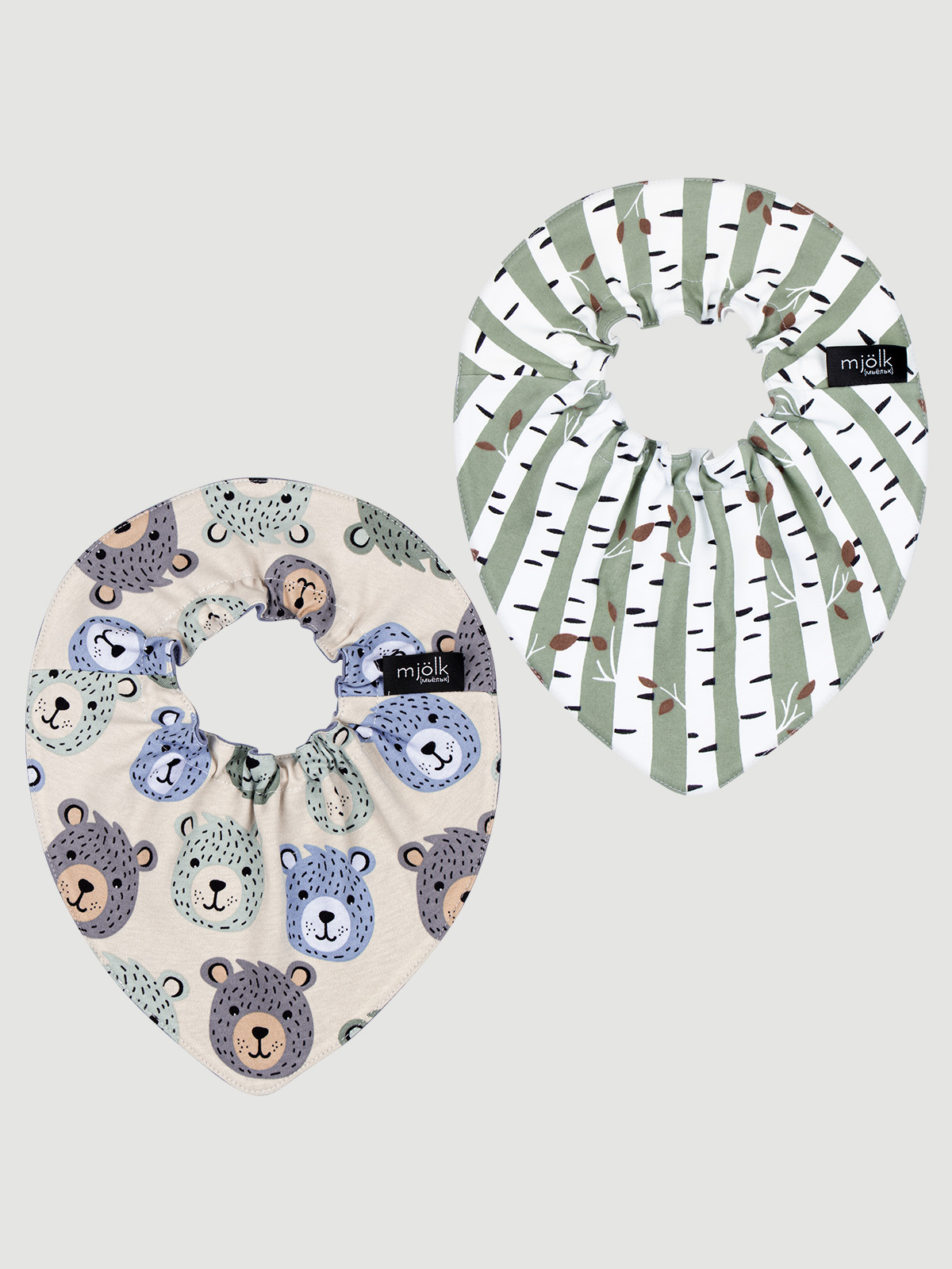 Нагрудник Mjolk текстиль 2 шт. - фото 1