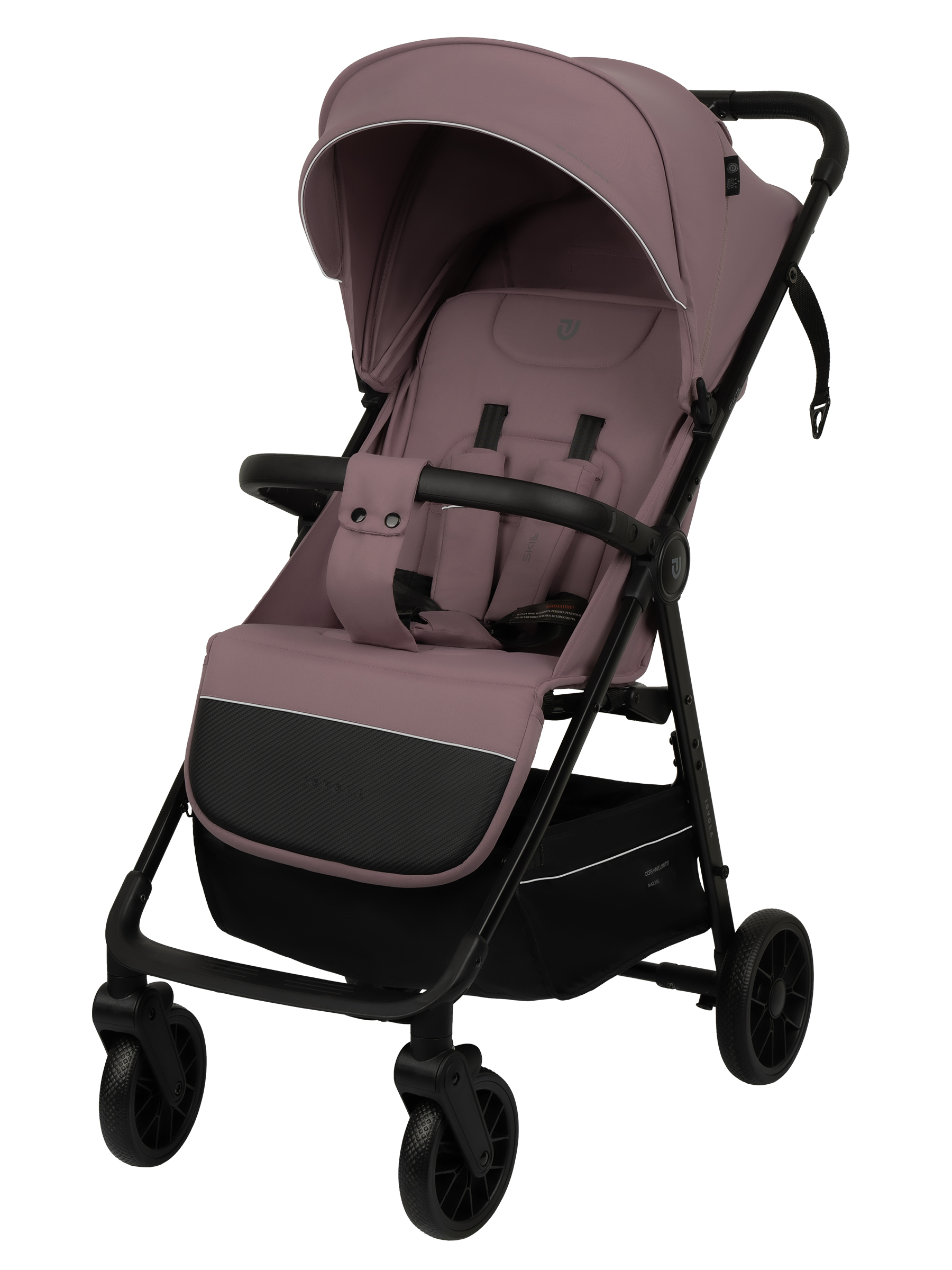 Коляска прогулочная JOVOLA Skill розовый - фото 2