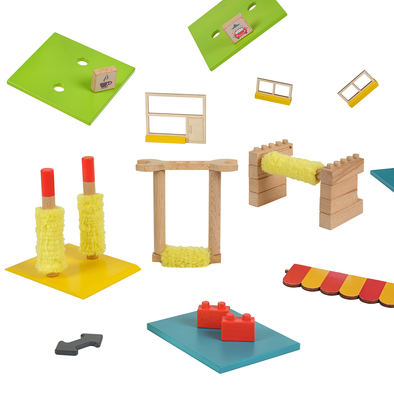 Конструктор WOOD BLOCKS Транспарк деревянный - фото 19