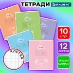 Общая тетрадь Brauberg клетка 12 лист. 10 шт.