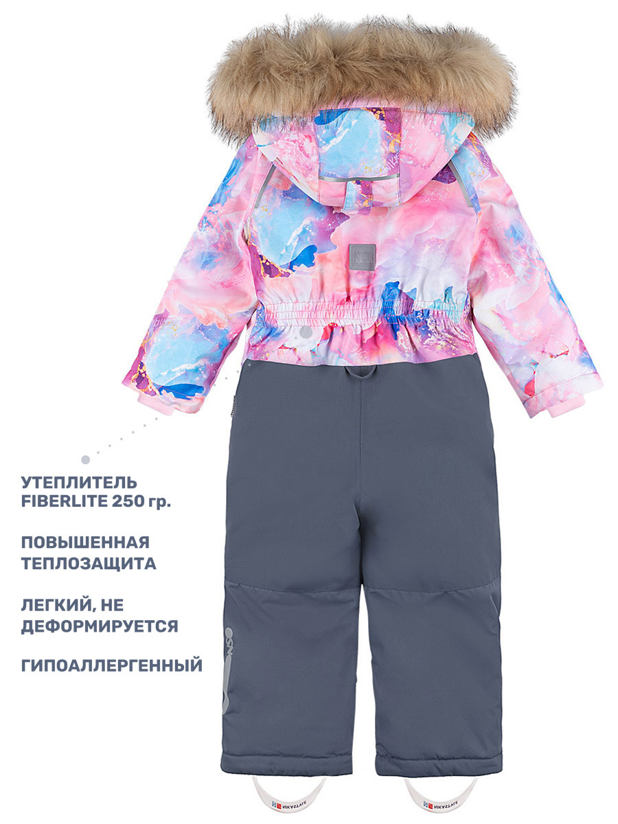 Комбинезон NIKASTYLE 8з0824 розовый/серый - фото 6