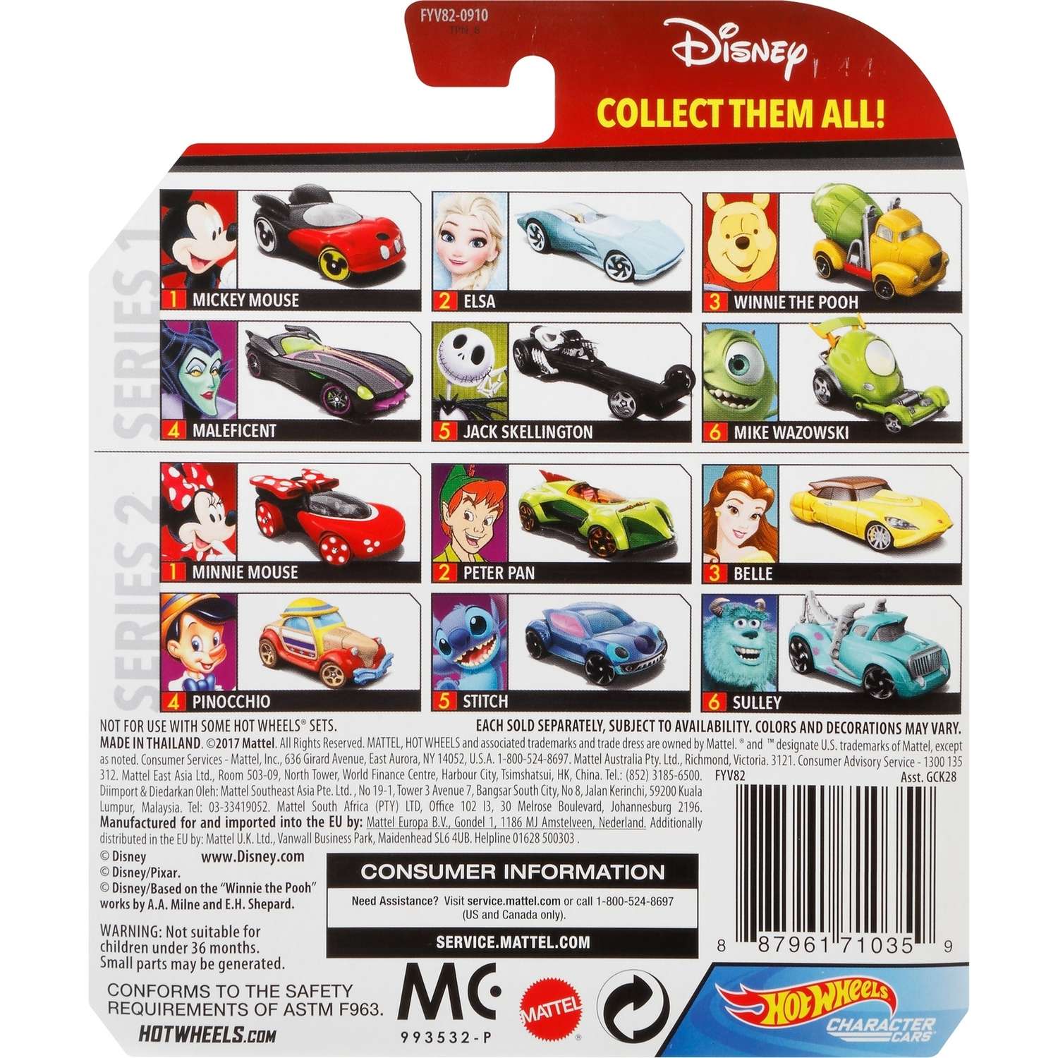 Автомобиль Hot Wheels Character cars Минни Маус GCK28 - фото 3