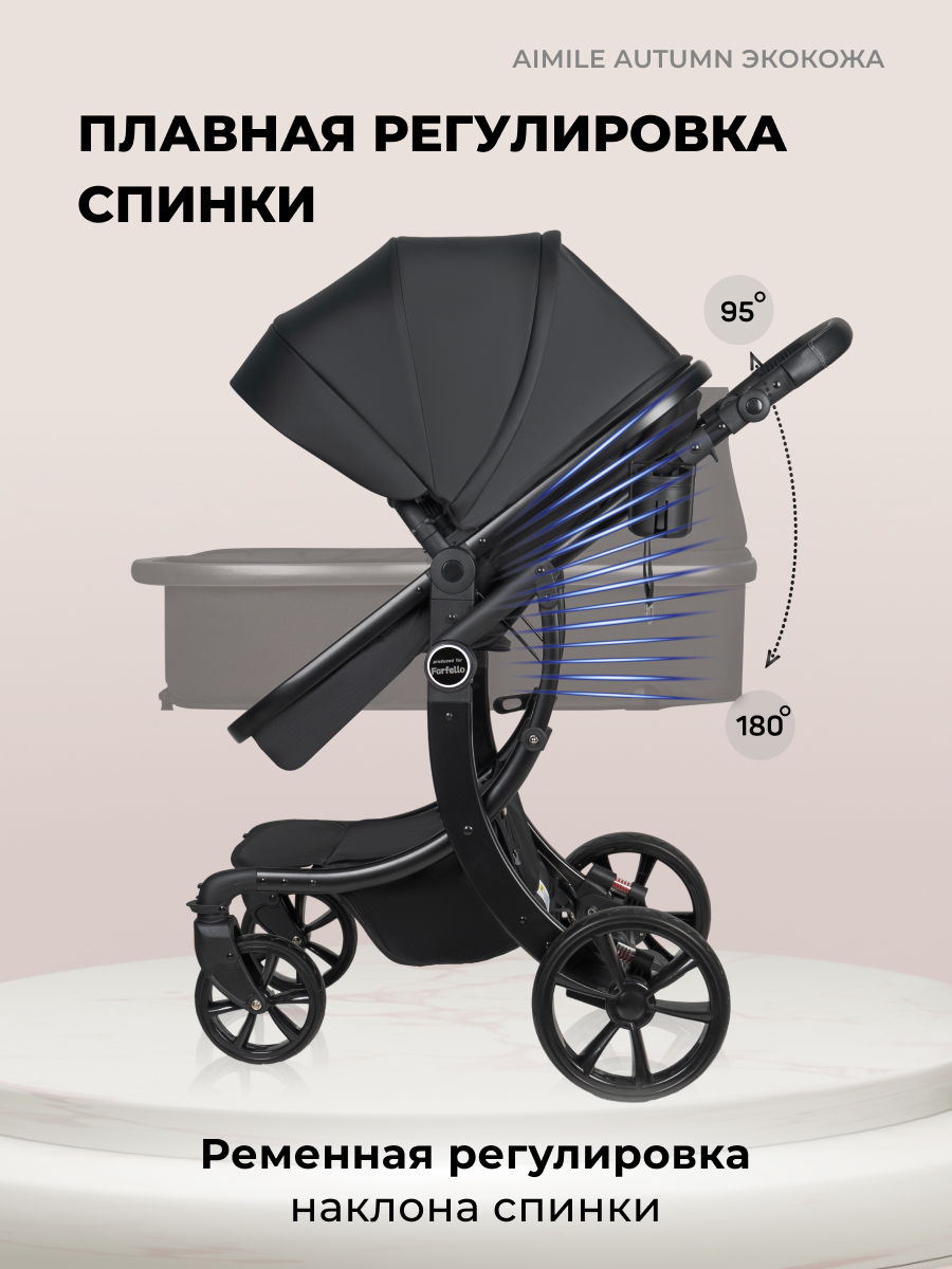 Коляска трансформер Aimile Original Autumn черный - фото 4