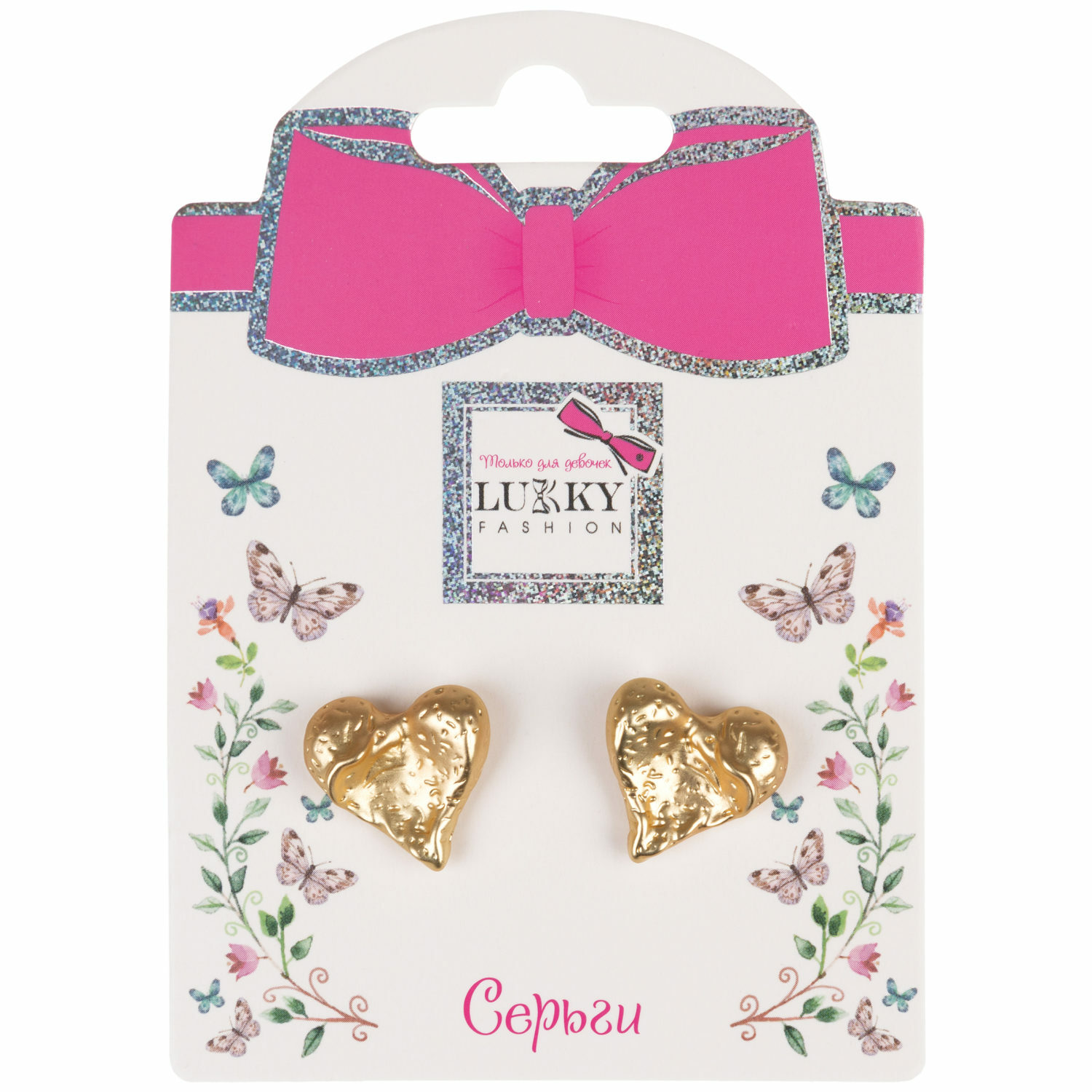 Серьги LUKKY Сердца 1 шт. Т24726 - фото 3