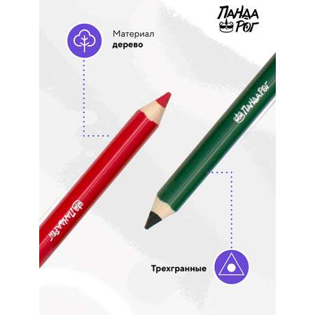 Карандаши цветные ПАНДАРОГ 6 шт.