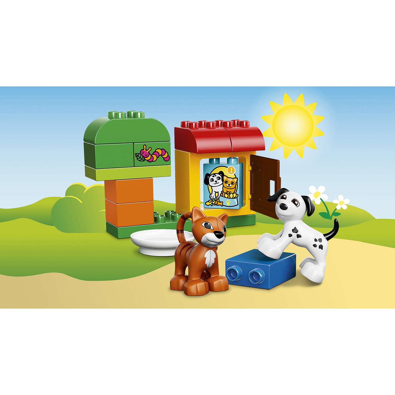 Конструктор LEGO DUPLO Лучшие друзья: кот и пёс блочный - фото 4
